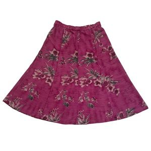 Koret Petite Vintage Floral Flare Skirt